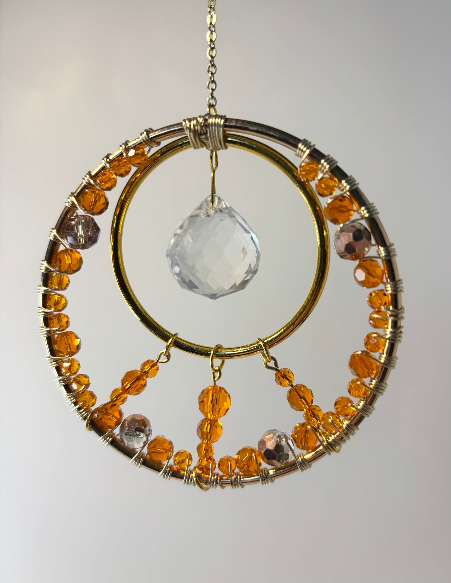 Gold Ring Frame with Orange