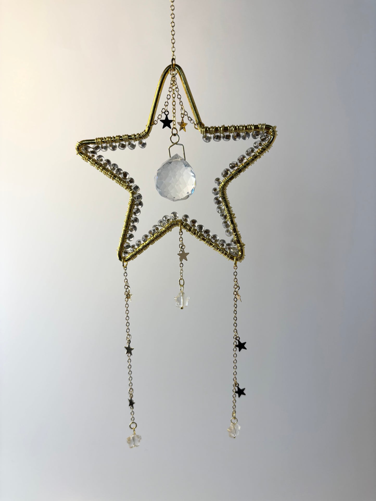 Medium Clear & Gold Star