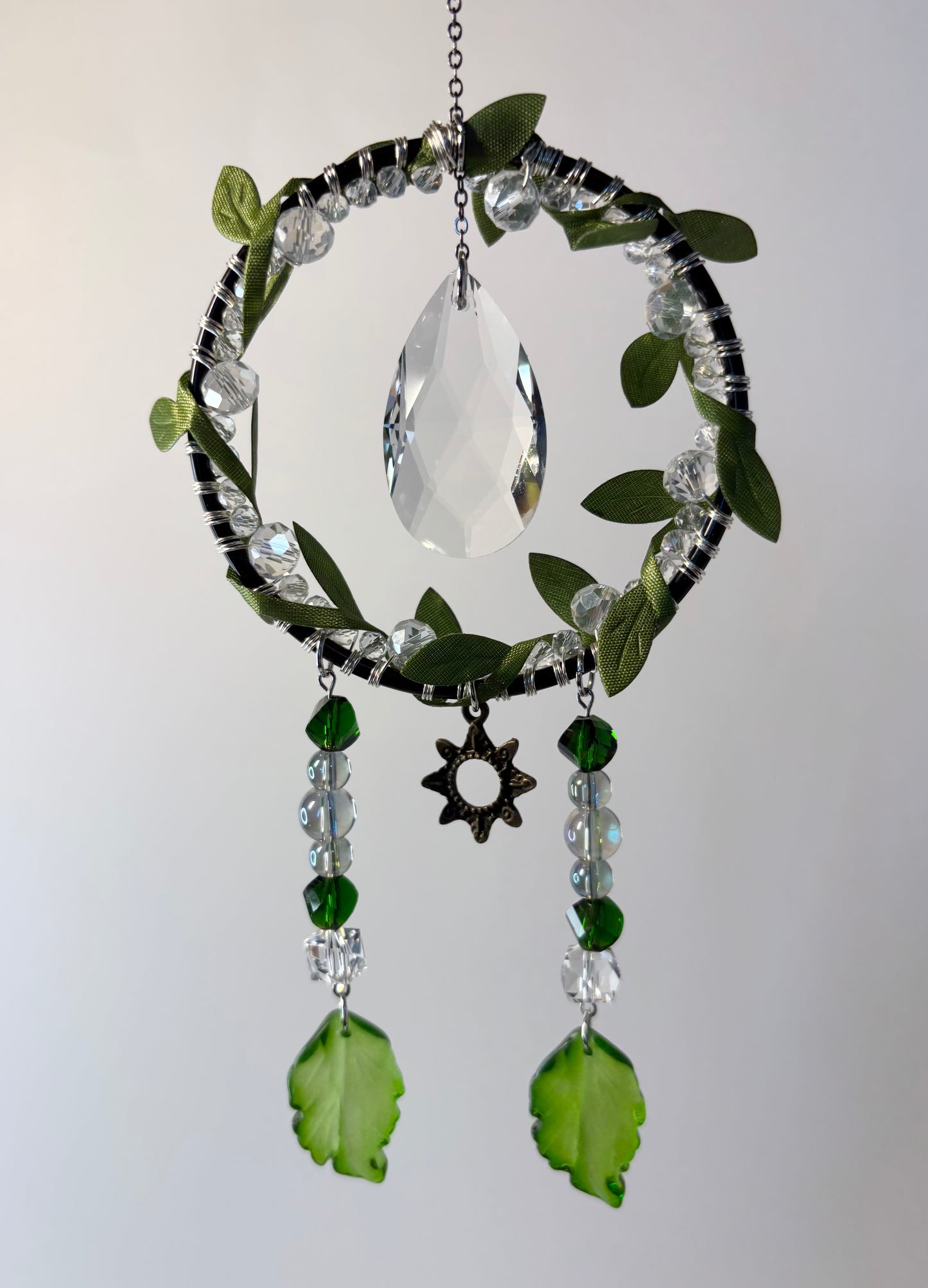 Black Round Wire Wrapped Beads, Ivy & Sun