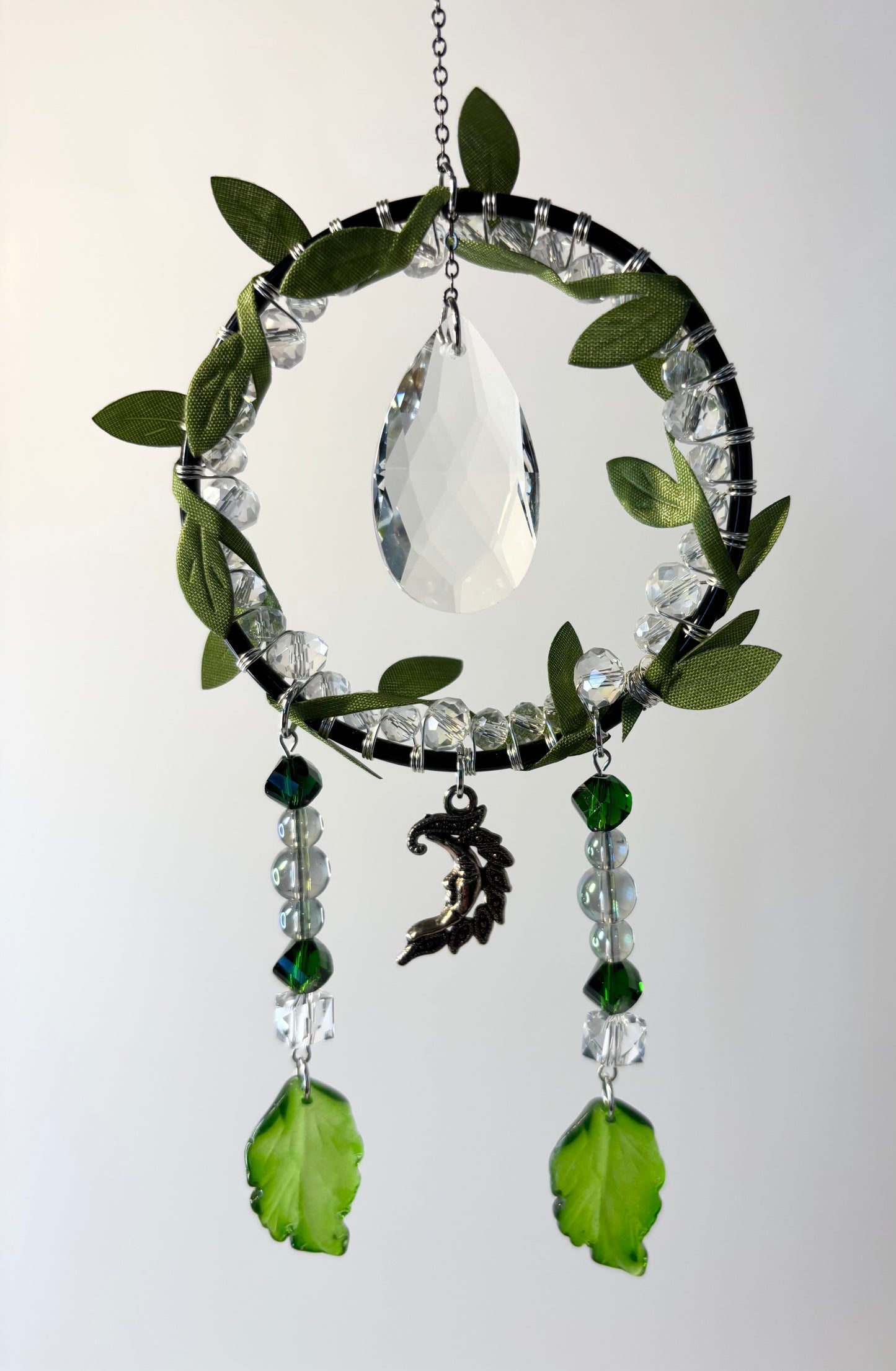Black Round Wire Wrapped Beads, Ivy & Moon