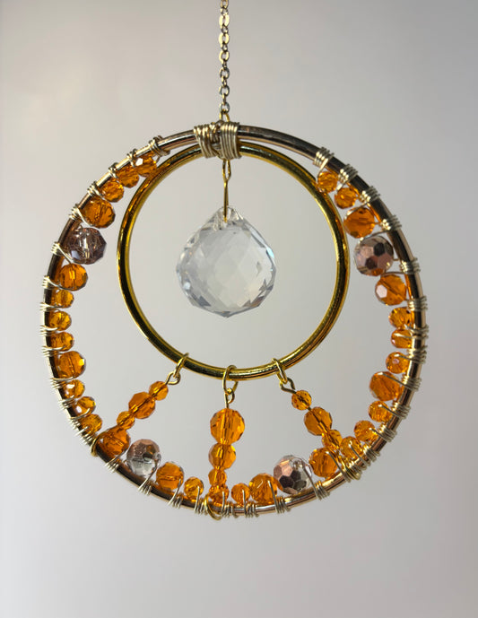 Gold Ring Frame with Orange