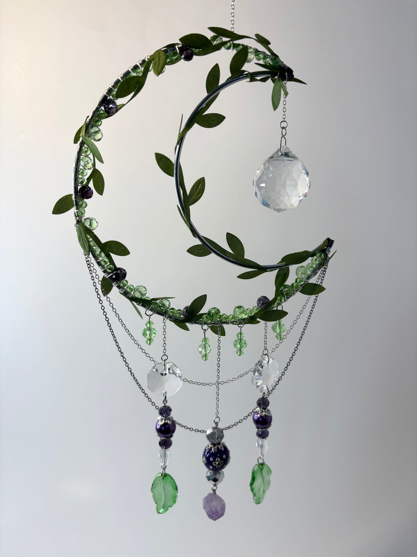 Large Silver Moon with Ivy