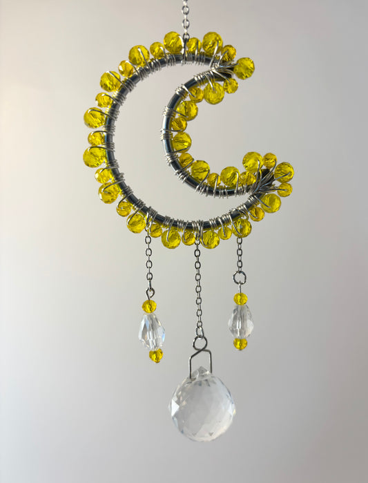 Small Silver Moon with Yellow