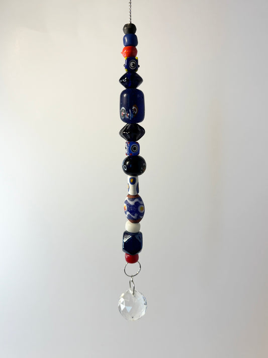 Single Strand with Red, Navy & White