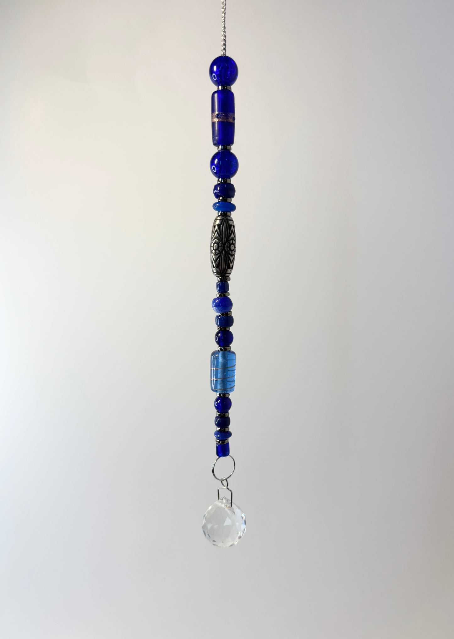 Single Strand with Dark Blue & Silver